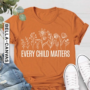 Portion Donated Every Child Matters Shirt, Orange Shirt Day 2024, Indigenous Residential Schools Awareness, Autism Tee, Flowers Orange Tee