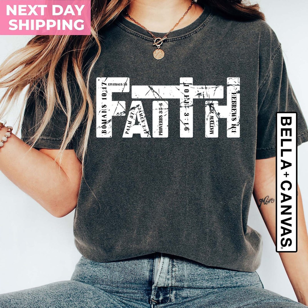 Scripture Tees Christian Shirt, Bible Verse T-shirt, Religious Outfit, Retro Faith T ...