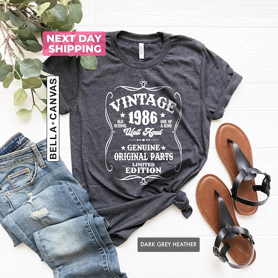 Well Aged 1986 Vintage Shirt, 40th Birthday Gifts for Women Men, 1986 Vintage Birthday Shirt, Vintage 1986 Shirt Gift for Her and Him