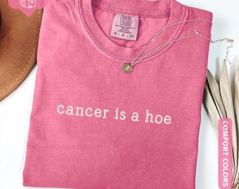 Camiseta Comfort Colors® "El cáncer es una zorra", Camiseta para luchadores contra el cáncer, Regalo para guerreros de la quimioterapia, Camiseta inspiradora, Regalo para supervivientes de cáncer
