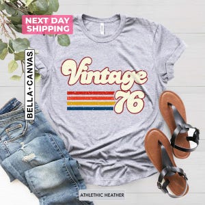 1976 Vintage Birthday Gift Tee, Retro Style, 50th Birthday for Women, Vintage 1976 T-Shirt, 50th Birthday, 50th Birthday Gift, Father Gift afbeelding 4