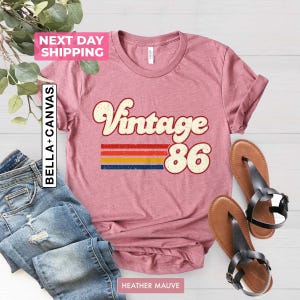 1986 Vintage Birthday Gift Tee, Retro Style, 40th Birthday for Women, Vintage 1986 T-Shirt, 40th Birthday, 40th Birthday Gift, Father Gift bild 5