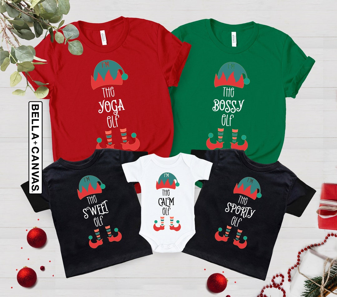 Family Group Christmas Elf Shirts, Sassy Elf Tee, Bossy, Customize Elf