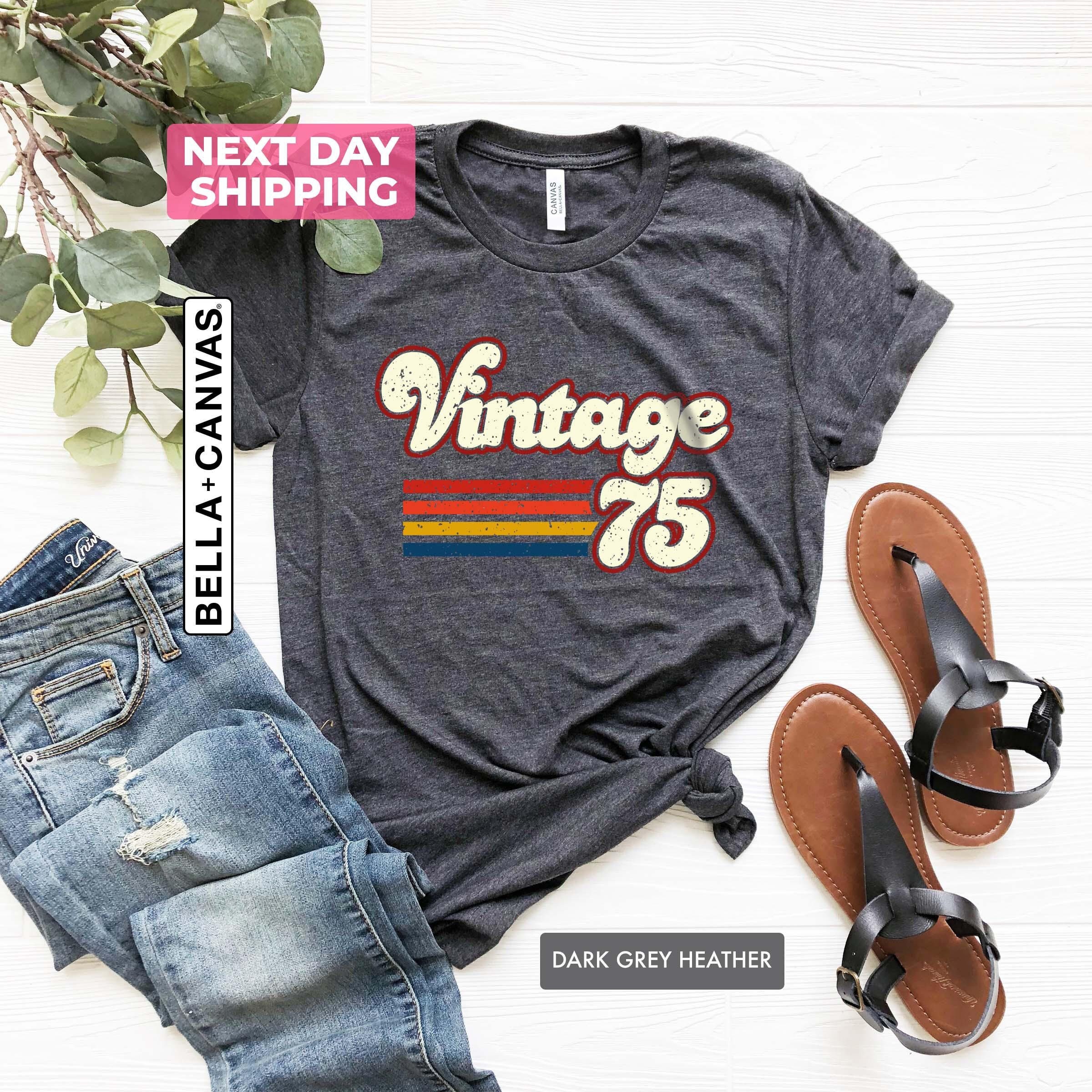 1975 Vintage Geburtstagsgeschenk Tee, Retro-Stil, 50.Geburtstag für Frauen, Vintage 1975 T-Shirt, 50.Geburtstag, 50.Geburtstag Geschenk, Vater Geschenk