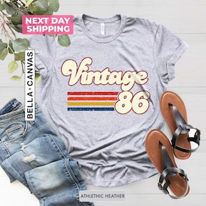 1986 Vintage Birthday Gift Tee, Retro Style, 40th Birthday for Women, Vintage 1986 T-Shirt, 40th Birthday, 40th Birthday Gift, Father Gift bild 3