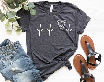 Heartbeat Shirt, Pizza, Pizza Shirt, Pizza Lover, Pizza Fan, Pizza Gift, Pizza Holic, Heartbeat, Heartbeat Shirt, Pizza Lover Gift