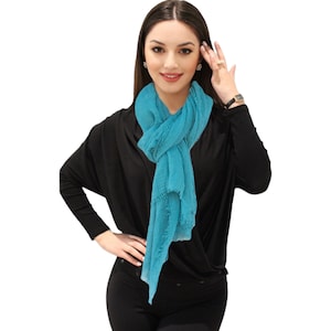 Boho Shawl; 11 hand-dyed colors; Gauze Shawl; Light Scarf; Women’s Cotton Scarves Shawls; Wraps; Hand Dyed Scarves