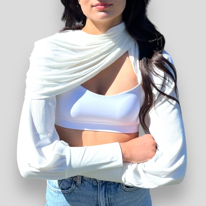 Ribbed Shrug the Shoulder Shrug, Sleeve Shrug, Scarf With Sleeves, Bolero, Wrap, Evening Shawl