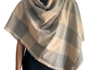 Plaid and Checkered Blanket Scarves; Blanket Wraps; Over Sized Scarves; Shawls