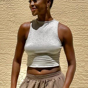 Camiseta de tirantes French Terry Racerback: Ropa de estar por casa suave de Tencel imagen 4