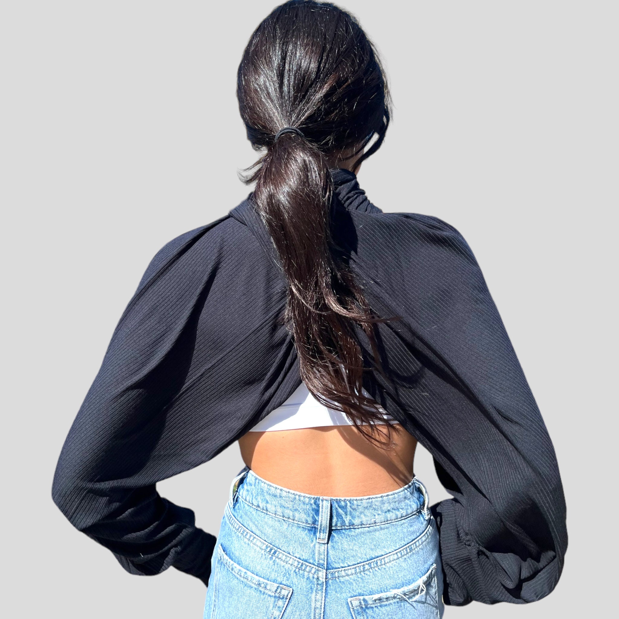 Ribbed Shrug the Shoulder Shrug, Sleeve Shrug, Scarf With Sleeves, Bolero, Wrap, Evening Shawl