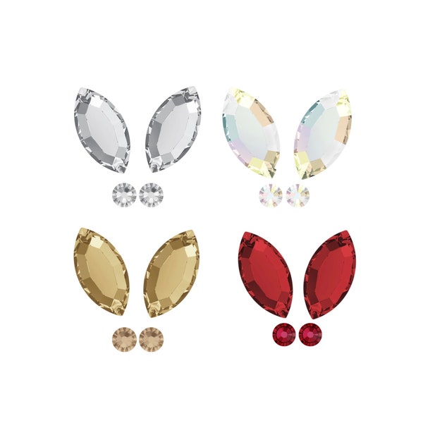 Papillon / Butterfly - Swarovski 2058 Tooth Gems / Strass dentaire