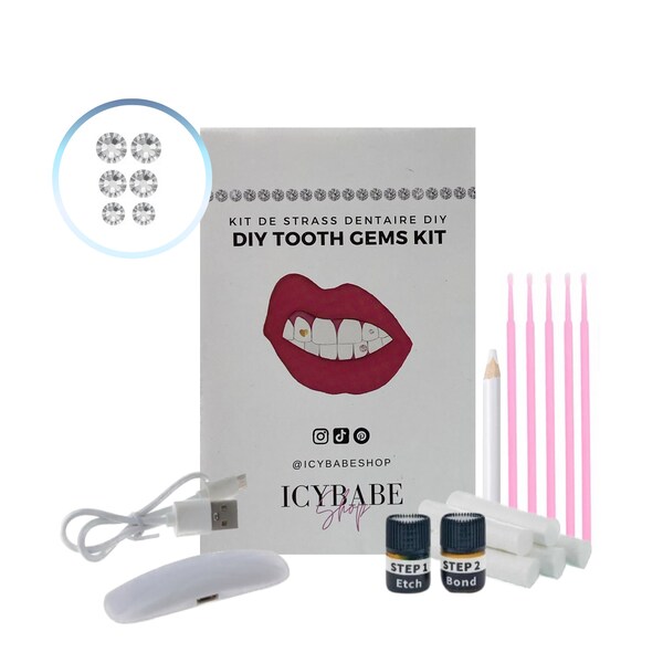 Kit strass dentaire / Tooth gems DIY kit / Pose de bijou dentaire, gemmes dentaire