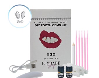 Kit strass dentaire Papillon / Tooth gems DIY kit / Pose de bijou dentaire à la maison