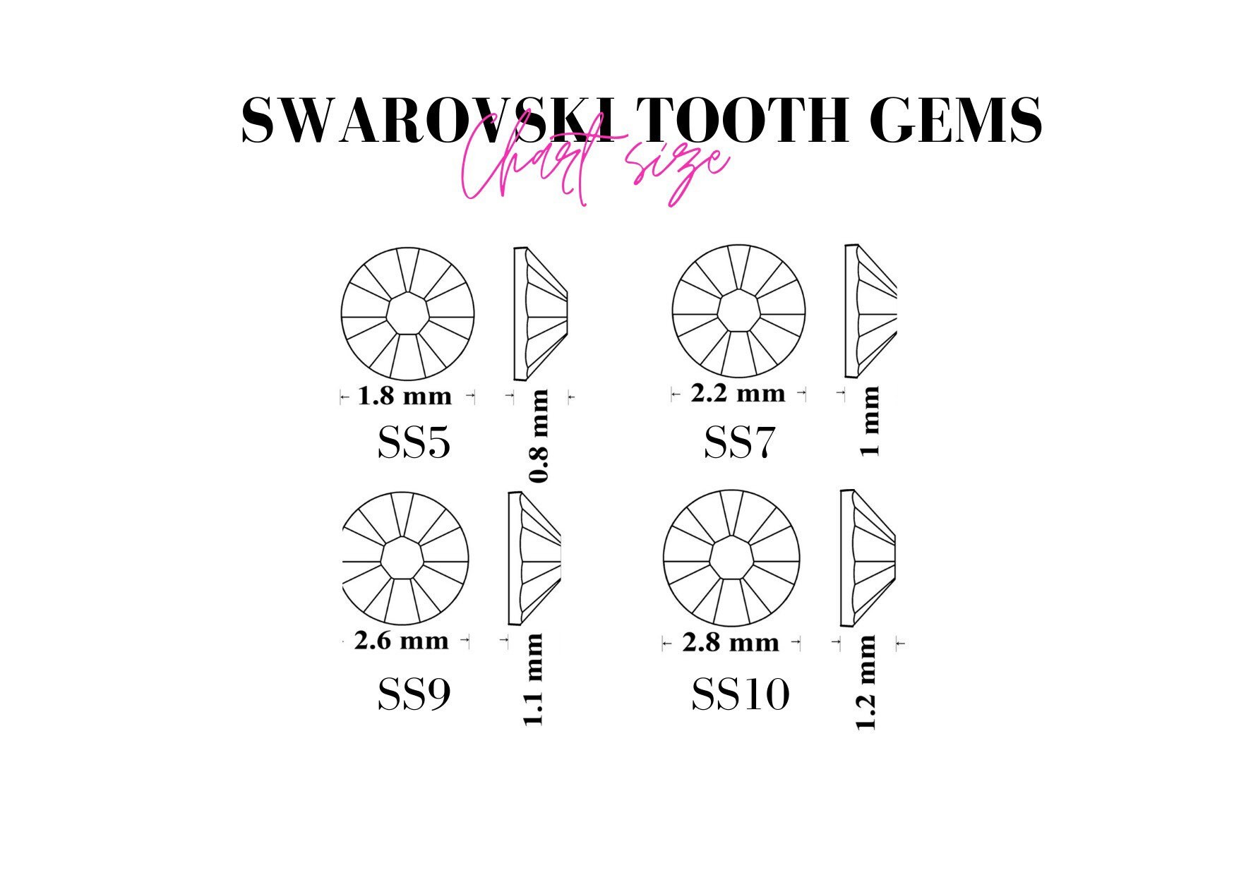 Tooth Gem Size Chart Brebdude