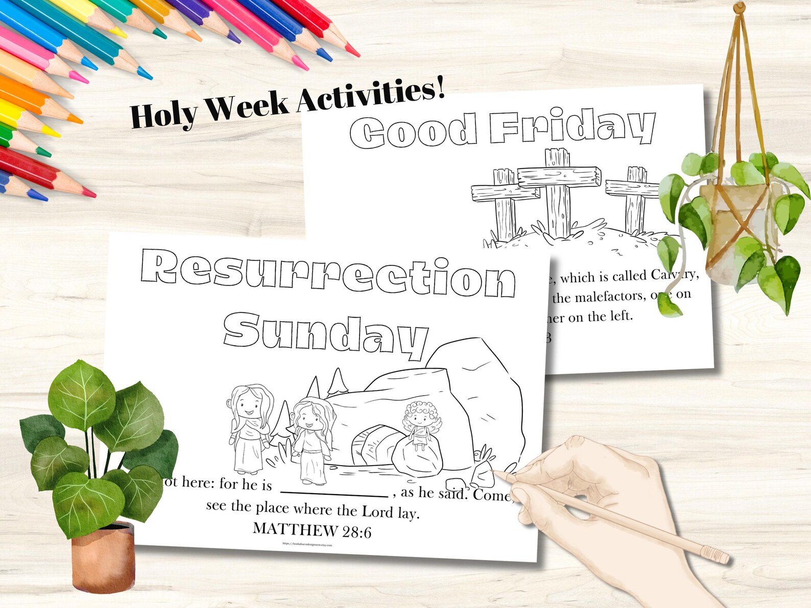 Easter Story Printable! Holy Week Activities! Bible Story Cards for ...