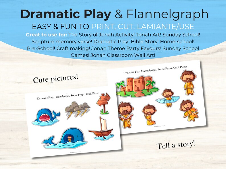 Jonah Activity Pages Printable Bible Story Bible Crafts Sunday School ...