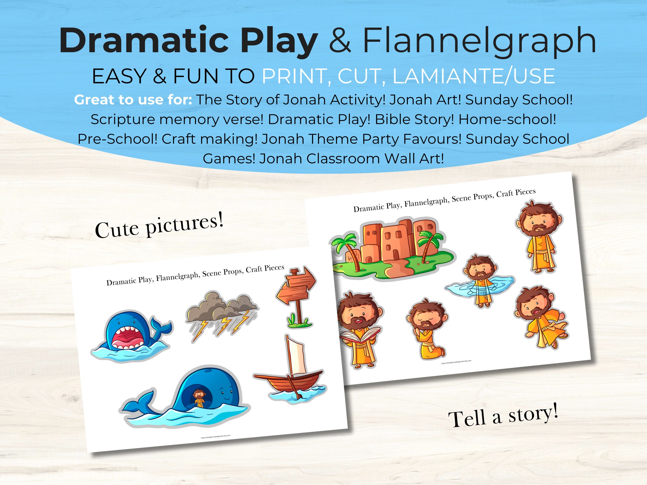 Printable Kids Bible Story Jonah