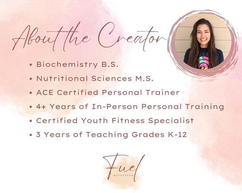 Personalized Workout Program Created by a Certified Personal Trainer with Workout Tracking Spreadsheet image 5