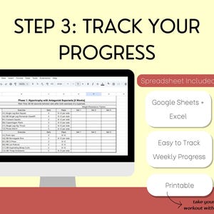 Personalized Workout Program Created by a Certified Personal Trainer with Workout Tracking Spreadsheet image 4