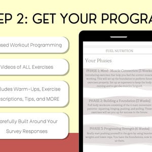 Personalized Workout Program Created by a Certified Personal Trainer with Workout Tracking Spreadsheet image 3