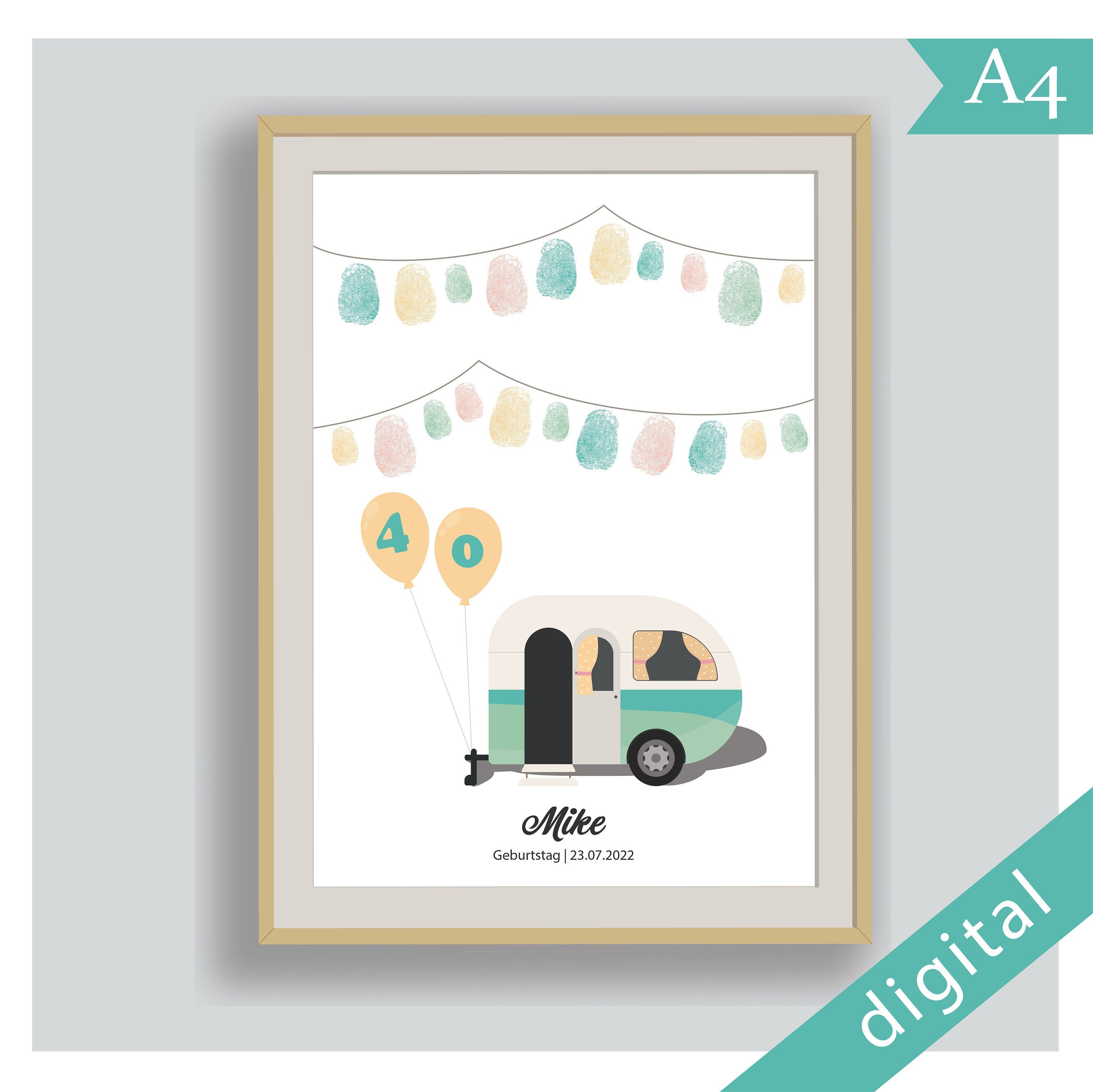 Guest Poster Birthday Party Digital Wedding DIN A4 - Etsy