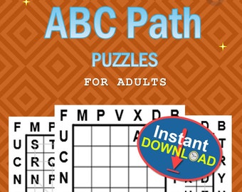ABC Path Puzzle Book – 200+ Printable Alphabet Logic Puzzles | Instant Download | Brain Games for Adults & Kids | Book 2