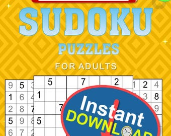 Paquete de libros de sudokus: 520 rompecabezas imprimibles (fácil, medio, difícil, extremo y mixto) / Descarga instantánea / Juegos mentales digitales para adultos