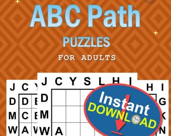 ABC Path Puzzle Book – 200+ Printable Alphabet Logic Puzzles | Instant Download | Brain Games for Adults & Kids | Book 3