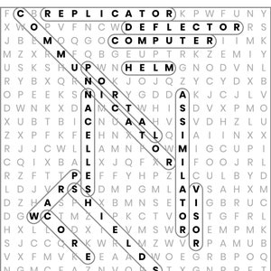 Example Star Trek Word Search Solution