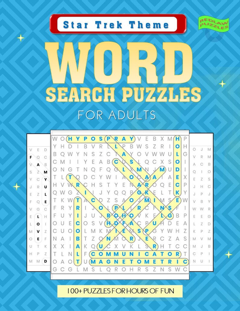 Front Cover for Word Search, Star Trek theme