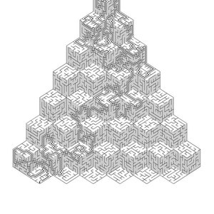 Downloadable Printable '3D' Maze Puzzle Book [easy to Hard Difficulty ...