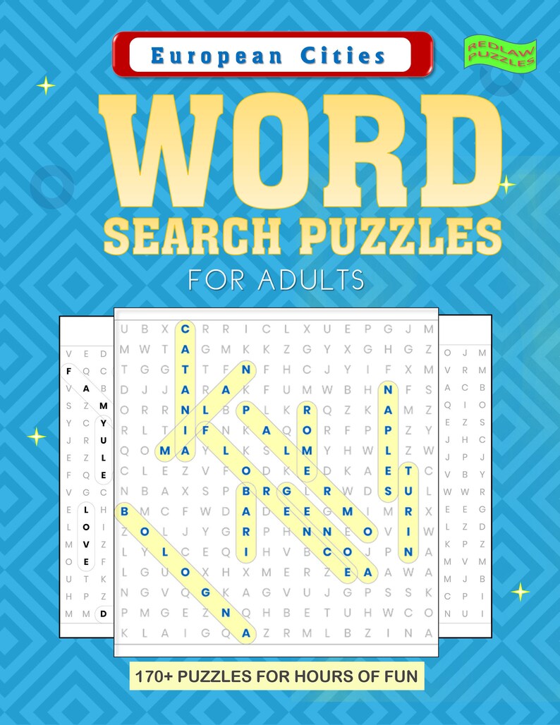 Downloadable Printable Wordsearch Adult Puzzle Book: 180 - Etsy