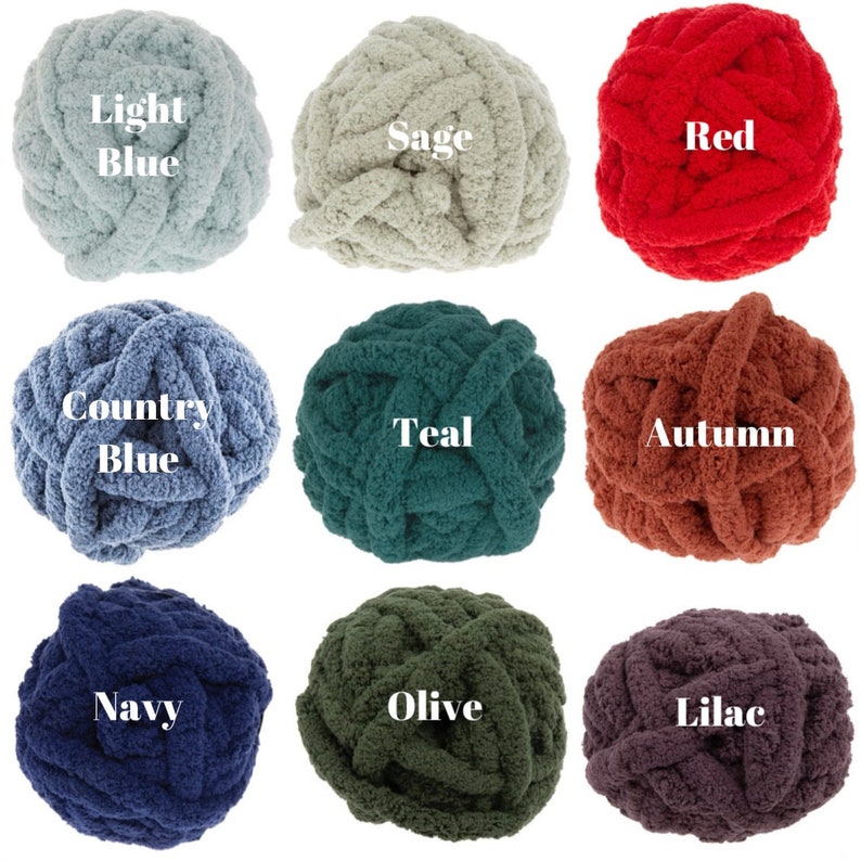 Tricolored Chunky Knit Blanket Etsy