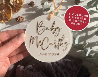 Pregnancy Announcement Christmas Gift | Pregnancy Announcement Christmas Ornament | New Baby Christmas Gift