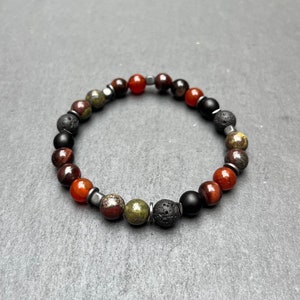 Welvaart armband cadeau voor mannen, overvloed geschenken, gelukskristallen armband, helende kristallen