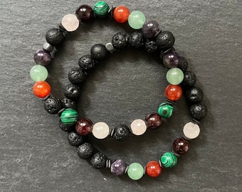 Piedras de Amor Curativas, Pulsera de Protección, Equilibrio Emocional, Regalo Mindfulness