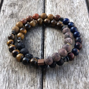 Stress Relief Bracelet Men, Good Fortune Bracelet, Men Yoga Healing Zen, Mala Bracelet