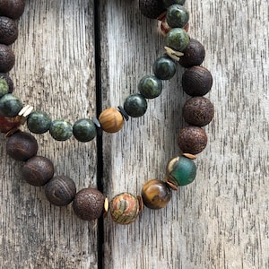 Tibetaanse agaat herenarmband, genezende armband cadeau voor mannen, Tibetaanse sieraden, chakra-armbanden