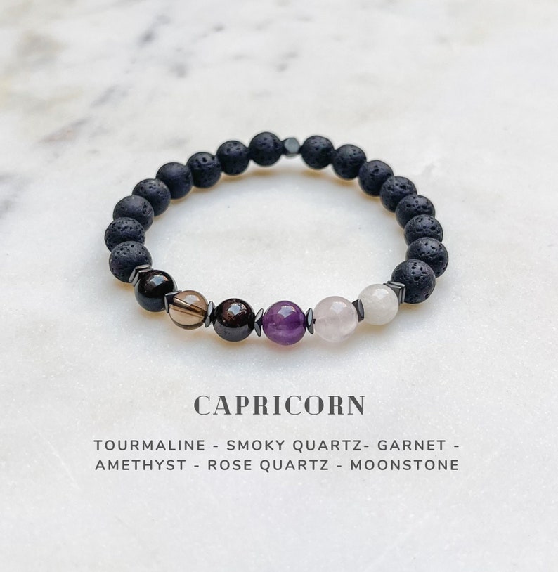 Capricorn Gifts Capricorn Crystals Zodiac Bracelet Astrology - Etsy