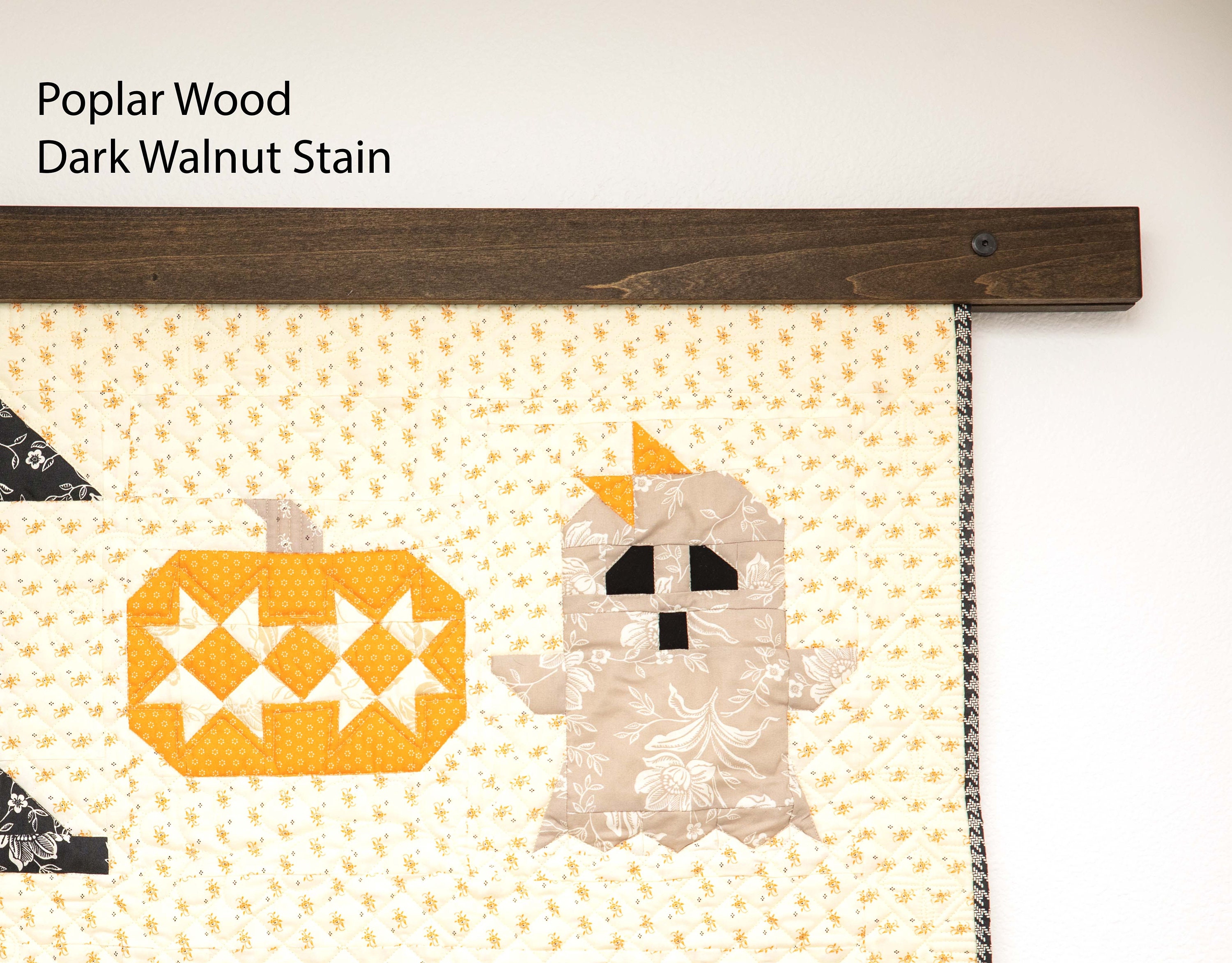 Wood Quilt Hanger in Poplar Dark Wood Quilt Display — Block Party