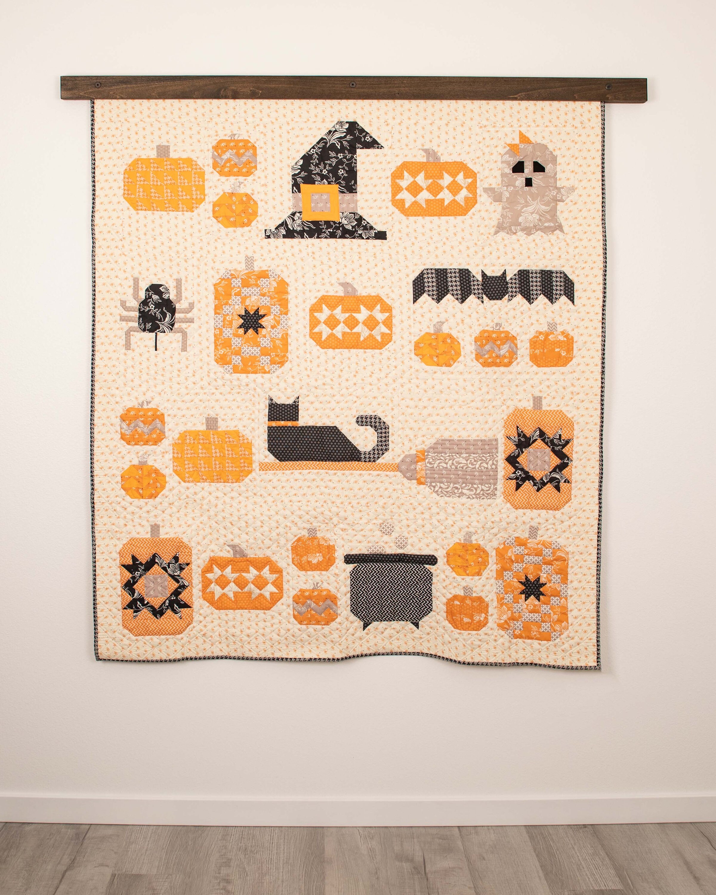 Wood Quilt Hanger in Poplar Dark Wood Quilt Display — Block Party