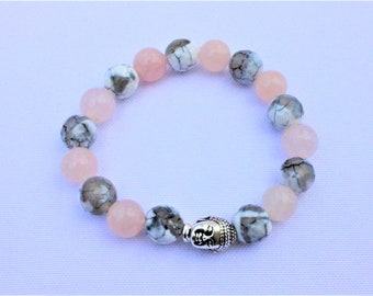 Agatha and Rose Quartz Buddha Bracelet