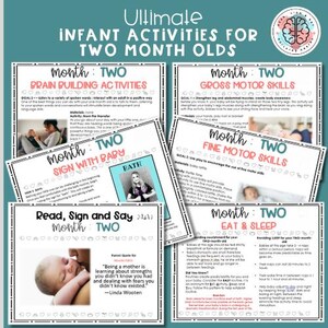Guida per i genitori allo sviluppo del cervello infantile - 2 MESI, linguaggio dei segni per bambini, attività per lo sviluppo del cervello dei bambini, materiale stampabile e grafici