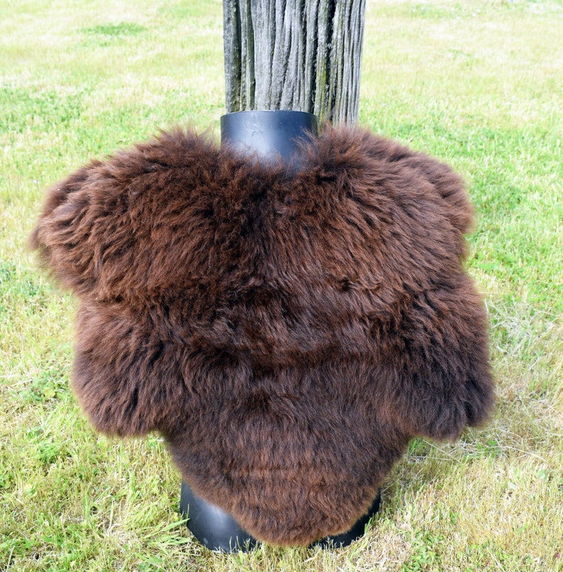 Wikinger Kunstfell Kragen - Mittelalter Pelz Stola Für Damen