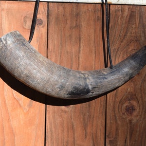 Véritable corne à poudre viking Accessoire médiéval authentique