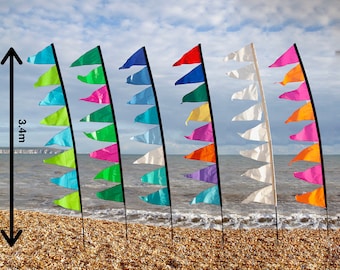 Festivology Festival Flag - selection of colours and choice of 3.4m pole, stake, flag and carry bag included