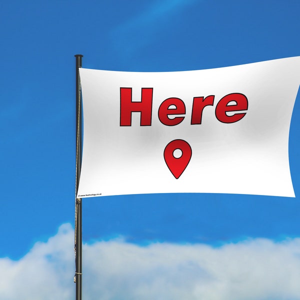 Here Symbol Flag in a Bag van Festivology