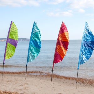 Half Moon Festival Flag, Pole and Stake - Various Designs