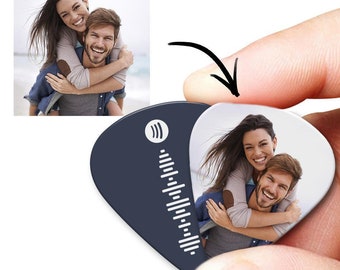 Custom Code Guitar Pick, Engraved Double-Sided Printed with Photo Guitar Pick Gifts 12Pcs Christmas Gifts